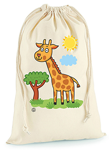 Sáček na přezůvky - žirafa