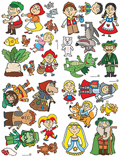 Samolepky na zeď - Pohádkové postavy