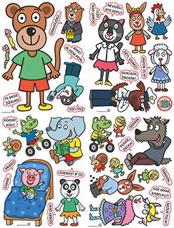 Samolepky na zeď - Pepa popleta