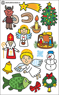 Samolepky malé - Vánoce