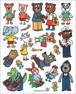 Samolepky střední - Pepa popleta