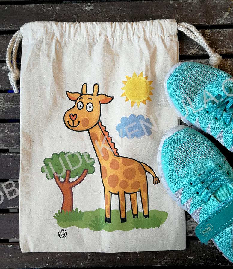Sáček na přezůvky - žirafa