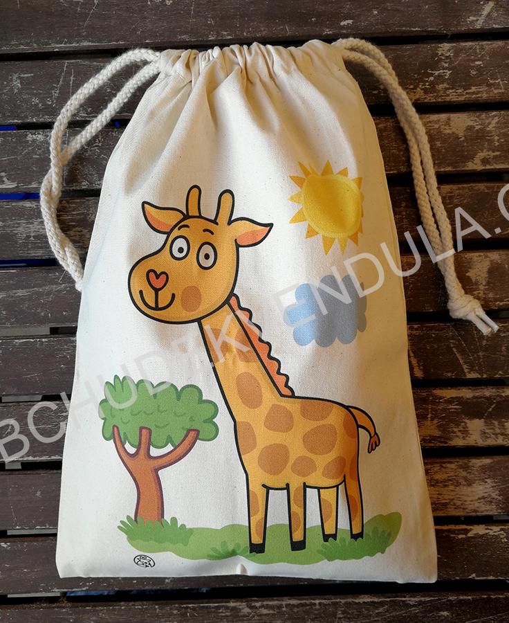 Sáček na přezůvky - žirafa