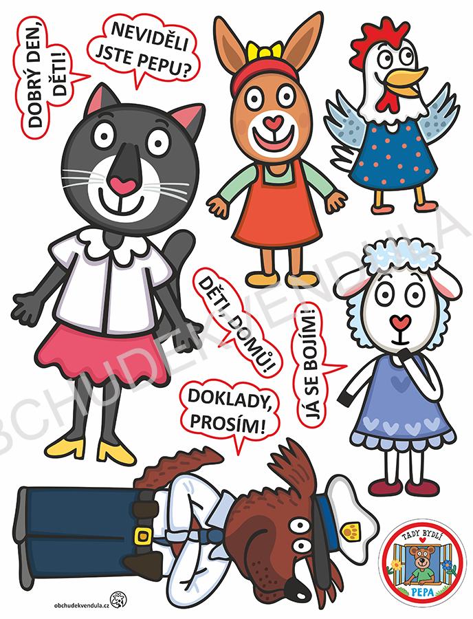 Samolepky na zeď - Pepa popleta