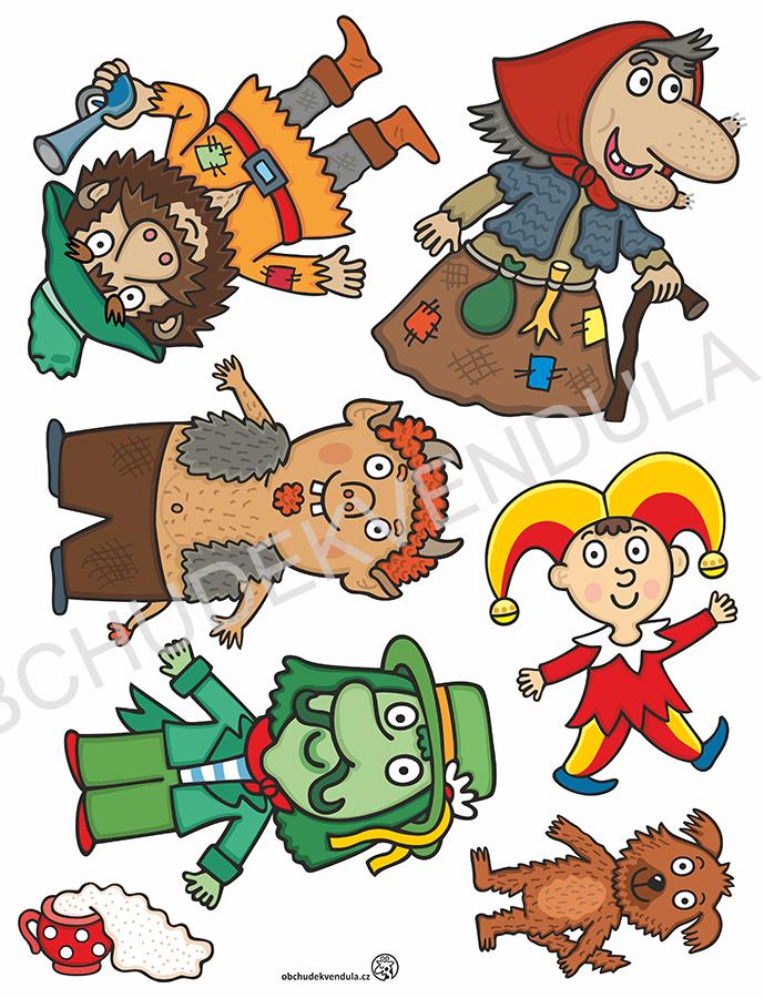 Samolepky na zeď - Pohádkové postavy