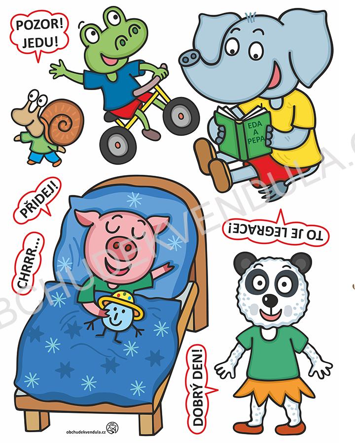 Samolepky na zeď - Pepa popleta