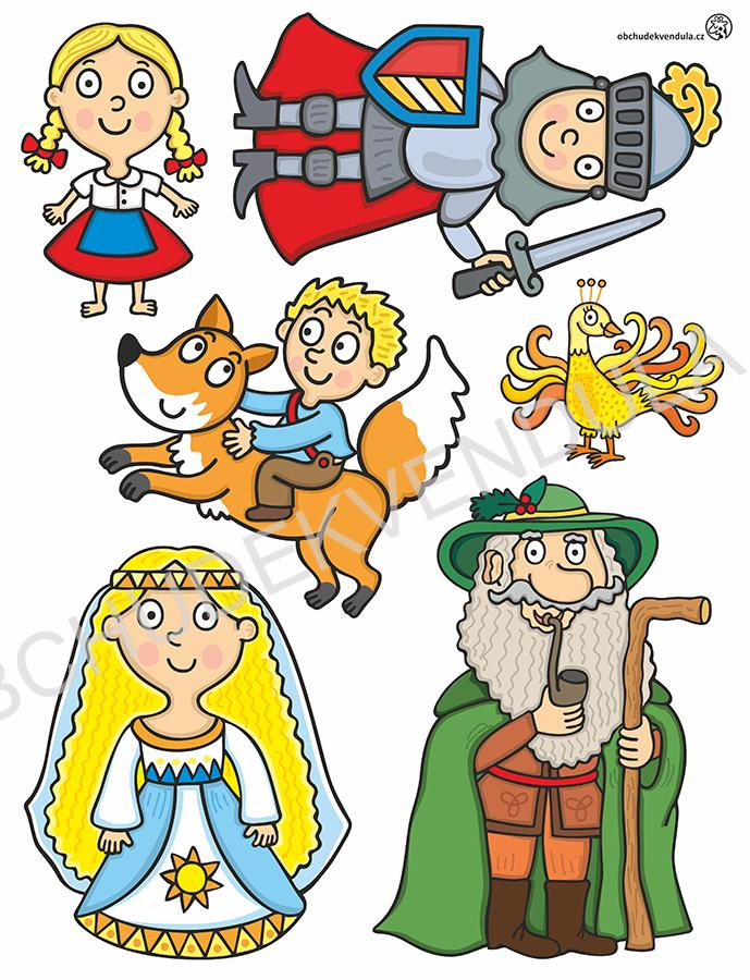 Samolepky na zeď - Pohádkové postavy