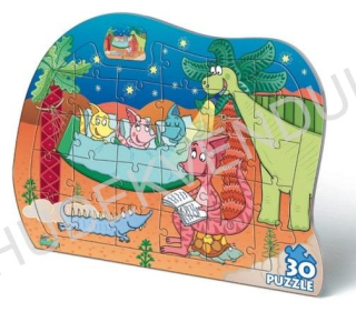 MIX - Puzzle deskové Dinosauři noc 30 dílků